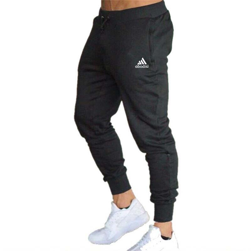 Men's casual sports pants, sportswear, tights, black, joggin - 图2