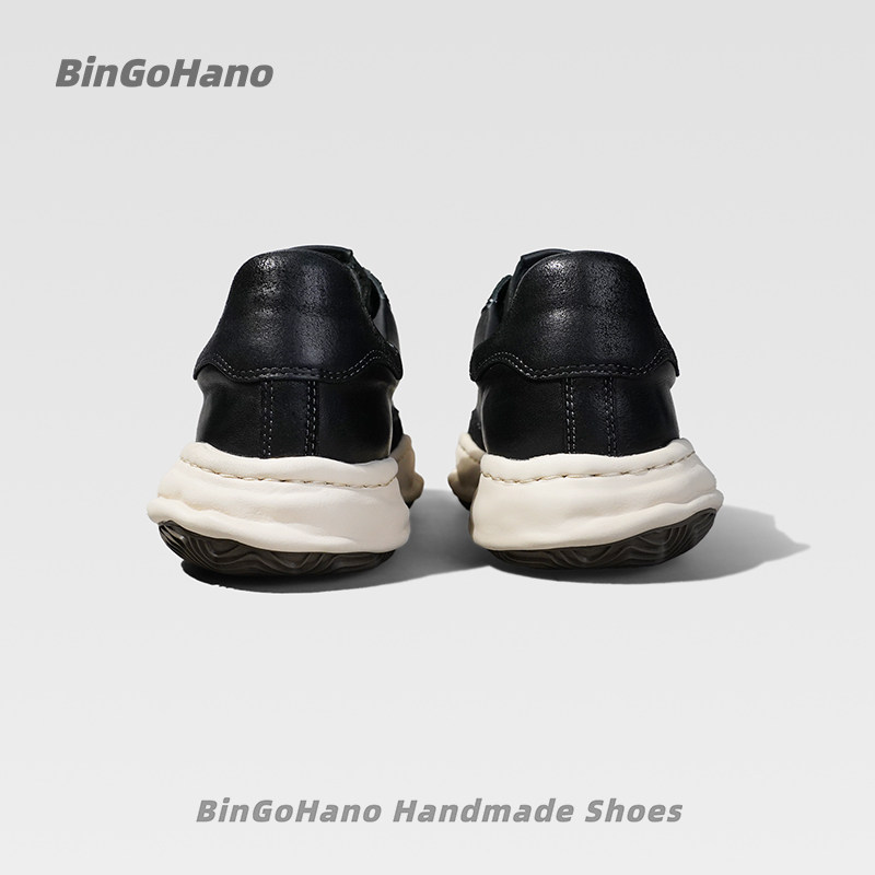 BINGOHANO 马皮贝壳头手工鞋复古厚底板鞋溶解鞋SY260,淘宝优惠券,粉丝福利购,淘宝优惠卷