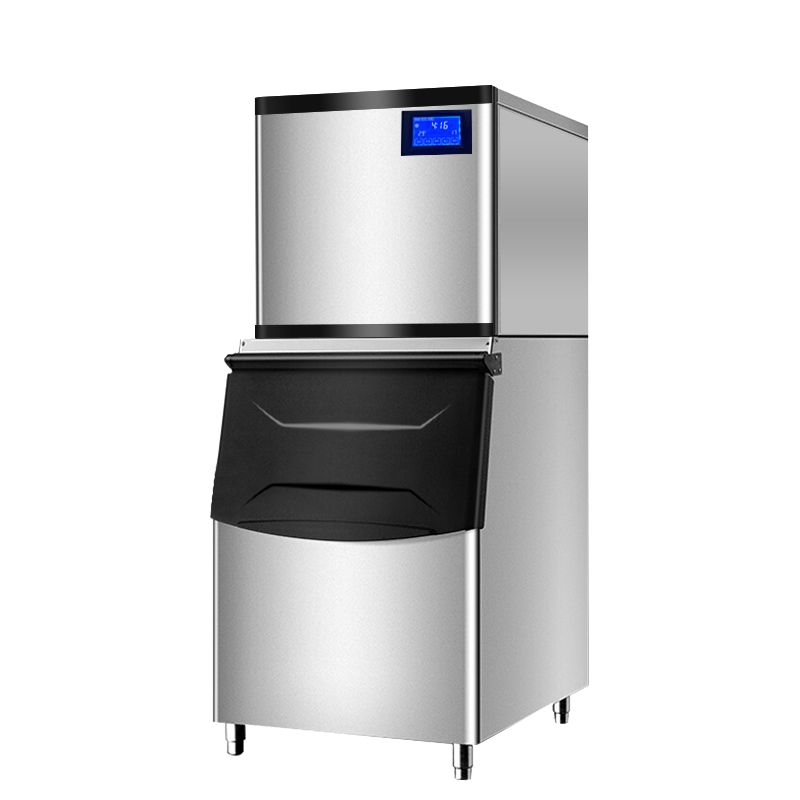 冰韵制冰机商用大型奶茶店200KG全自动风冷水冷方冰大冰块制作机 - 图1
