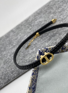 皮革CD字母时尚颈链项链