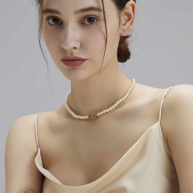 2023 new CD letter pearl necklace