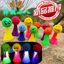 Childrens creative whole people Decompression Jumps Glowing Bounce Small People Toy Dolls Elastic Bounce Genie Jumps