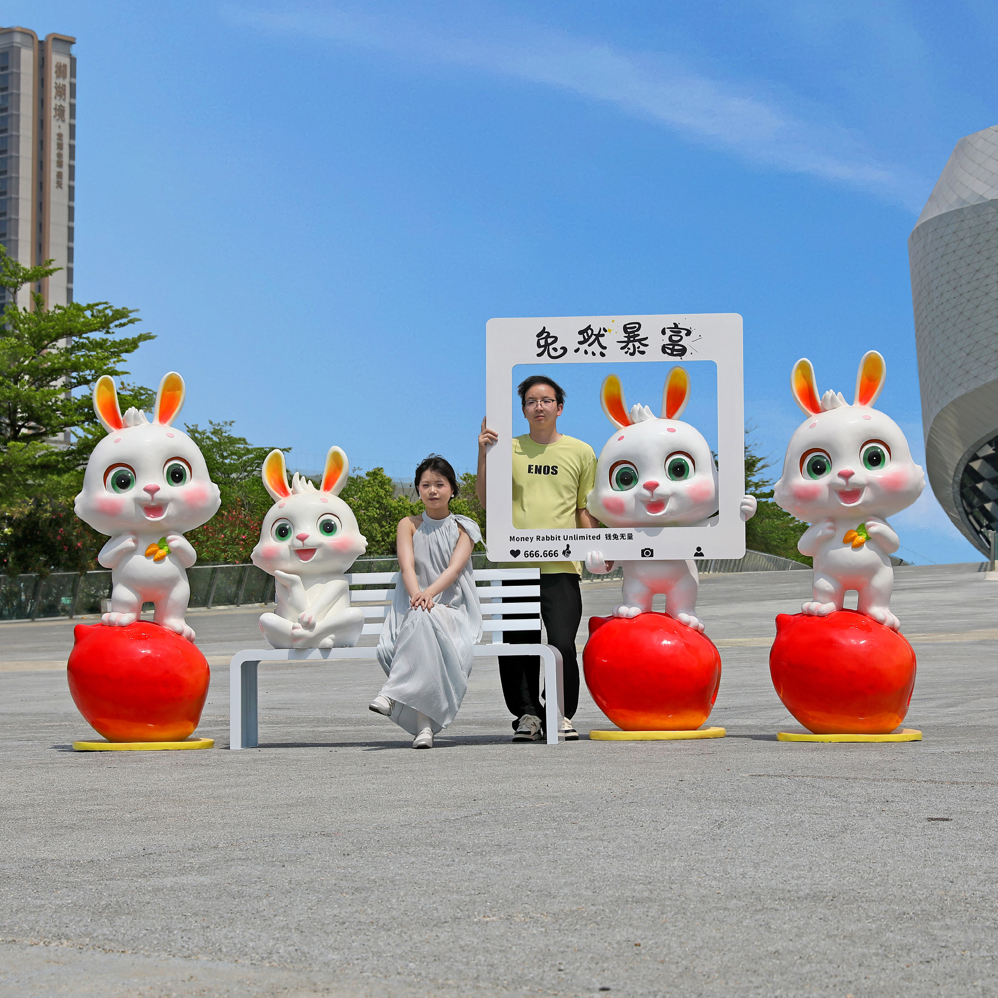 玻璃钢雕塑动物摆件十二生肖小区商场网红打卡可爱卡通户外大摆件,淘宝优惠券,粉丝福利购,淘宝优惠卷