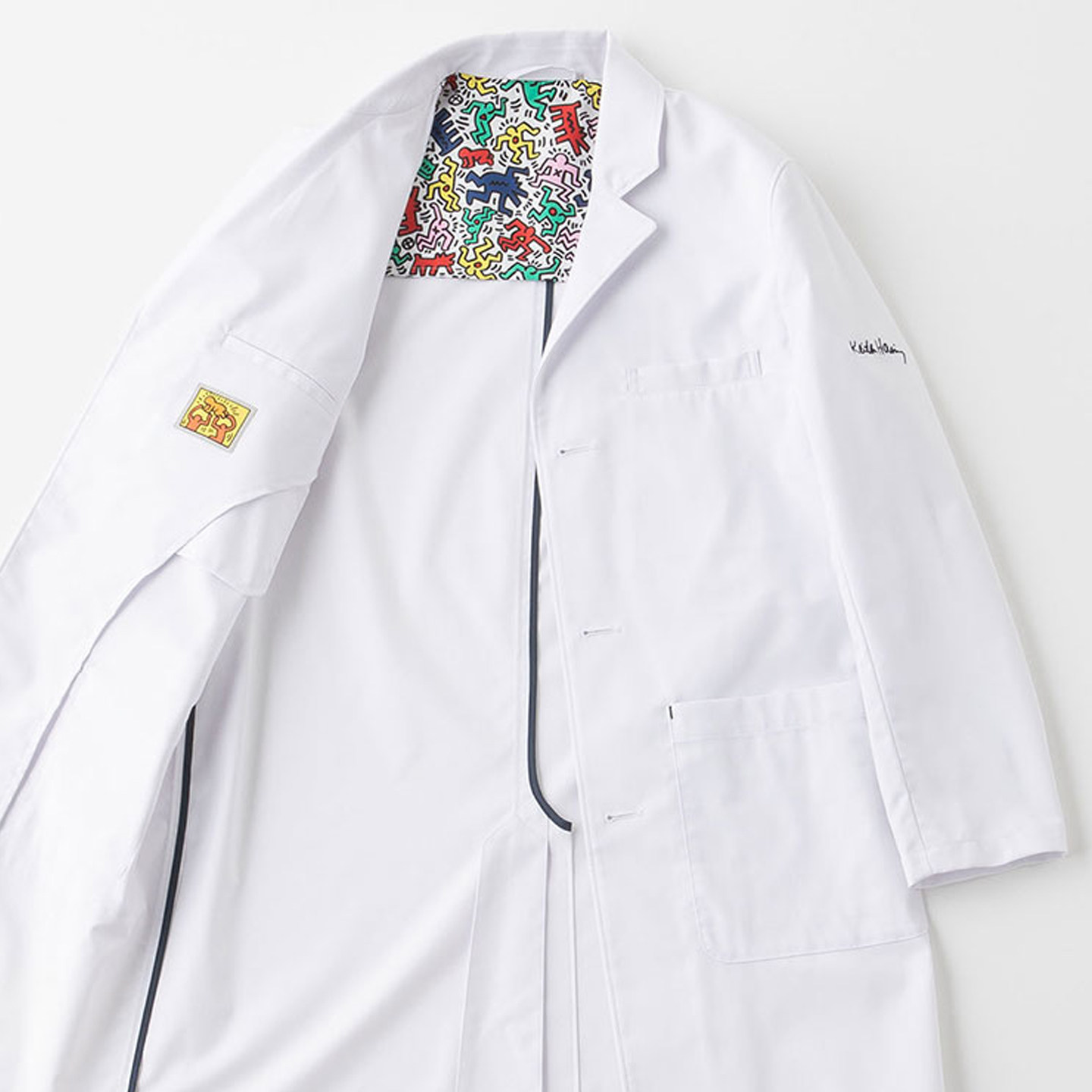 Classico/克莱希SCC凯斯哈林联名白大褂男女款医护制服工作服S24,淘宝优惠券,粉丝福利购,淘宝优惠卷