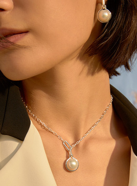 MonteLuna大颗淡水马贝珍珠项链