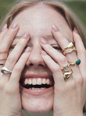 MonteLuna矿野系列拼接开口戒指