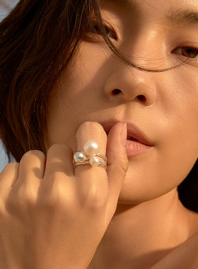 MonteLuna珍珠球套戒