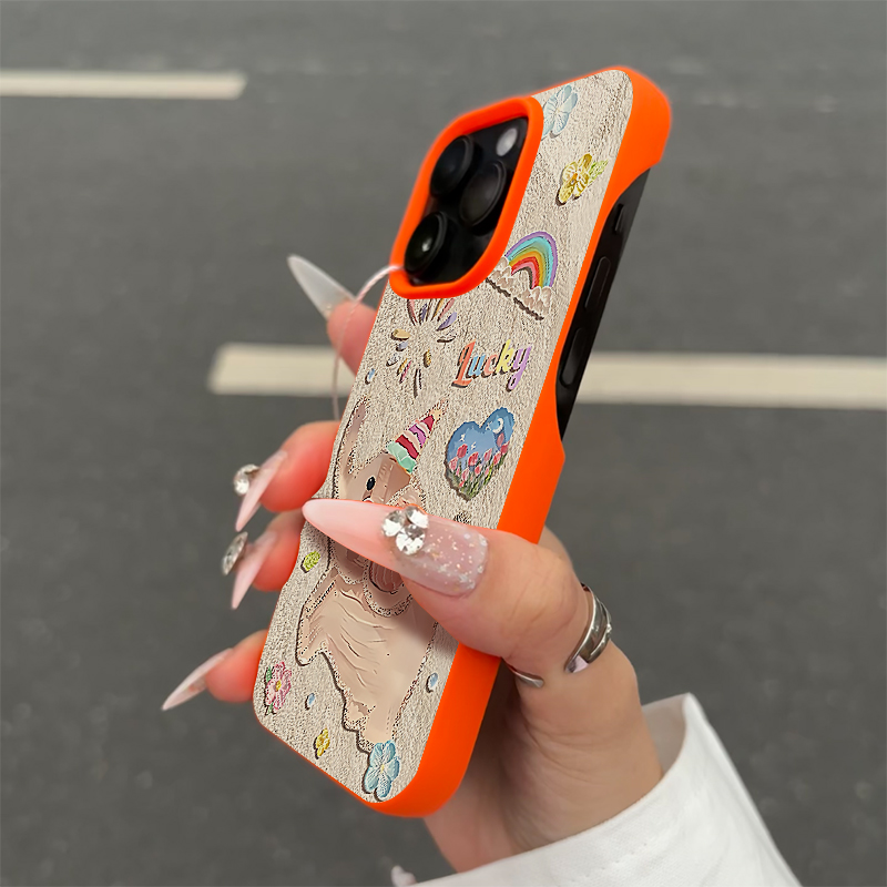 happy油画小象适用苹果15promax/16plue手机壳iphone14pro半包13软壳12女新款11肤感防摔16pro创意XS多色软套
