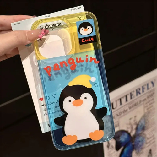 韩系ins风高级感卡通英文标签插画适用苹果16promax新款防摔iPhone15promax网红男女款个性创意全包苹果14/13 - 图3