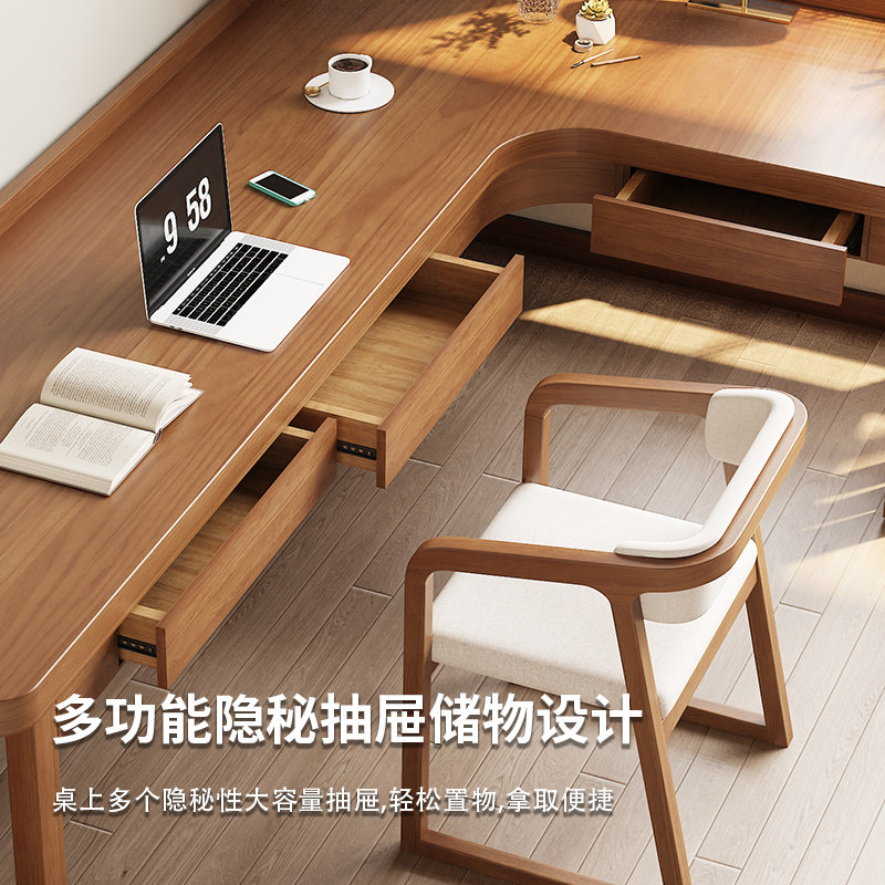 一体转角书桌家用靠墙工作台学习桌卧室拐角台式电脑桌带抽屉定制,淘宝优惠券,粉丝福利购,淘宝优惠卷