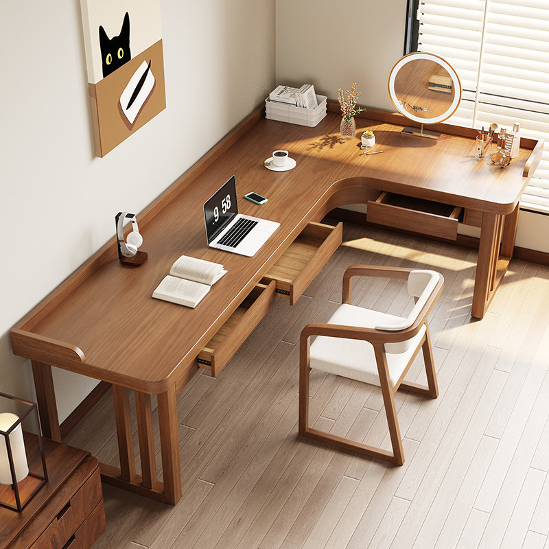 一体转角书桌家用靠墙工作台学习桌卧室拐角台式电脑桌带抽屉定制,淘宝优惠券,粉丝福利购,淘宝优惠卷