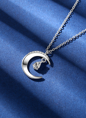 925银项链女2025新款小众设计时尚简约水滴吊坠锁骨链送女友