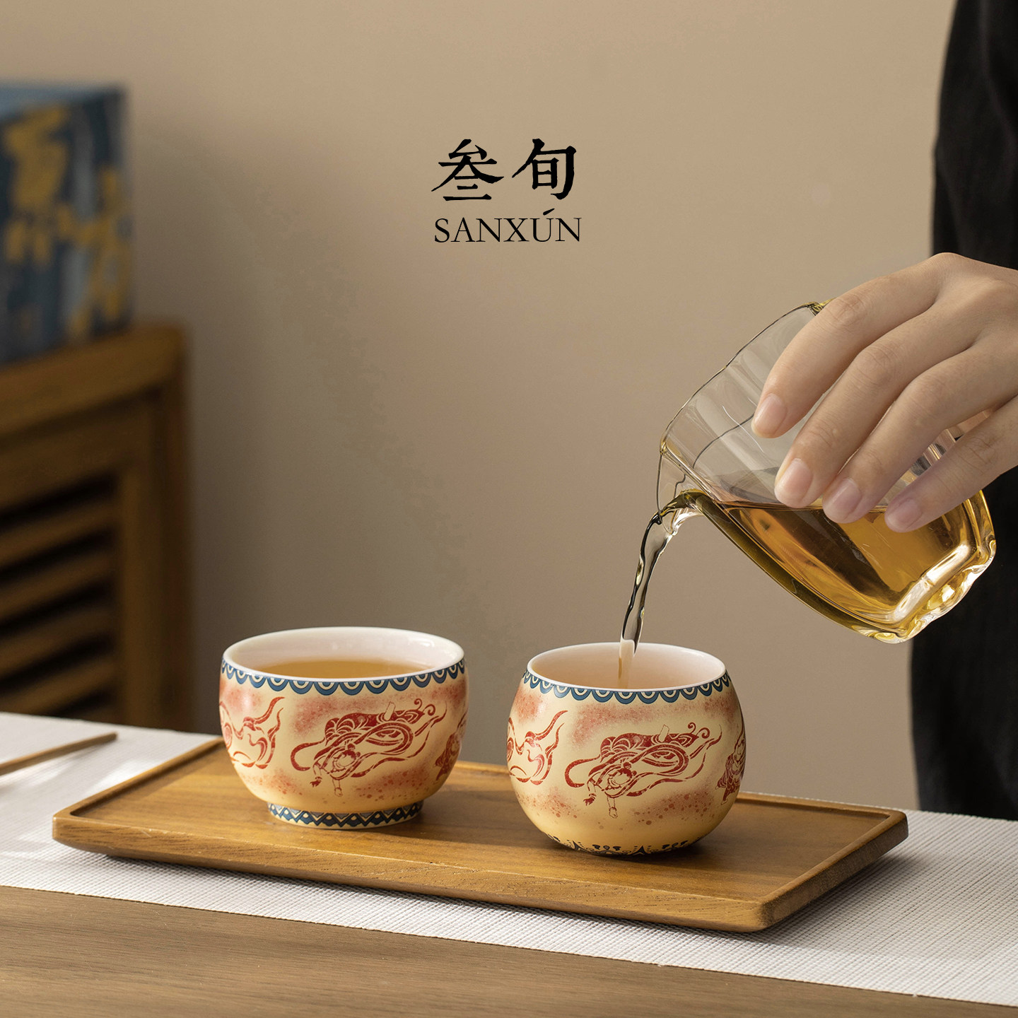 叁旬敦煌文创功夫喝茶杯主人杯陶瓷高端个人专用单杯对杯礼盒送礼,淘宝优惠券,粉丝福利购,淘宝优惠卷