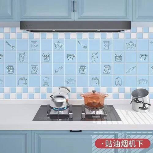 厨房防油贴纸防水自粘墙纸灶台面保护垫橱柜桌面大理石贴膜耐高温 - 图1