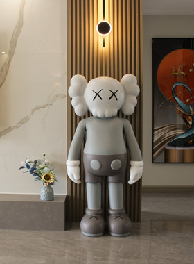网红卡通落地摆件简约kaws客厅