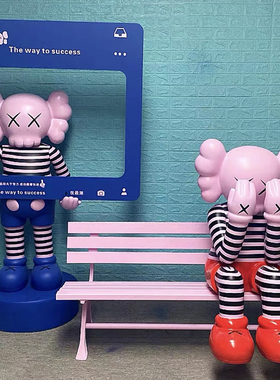 芝麻街暴力熊景区奶茶店装饰摆件