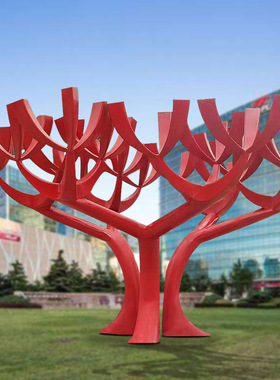 加工定制抽象不锈钢大型户外园林景观雕塑 公园广场婚庆主题雕塑