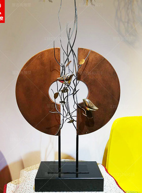 创意摆件 桌面 书房客厅不锈钢艺术雕塑 艺术摆件 不锈钢雕塑