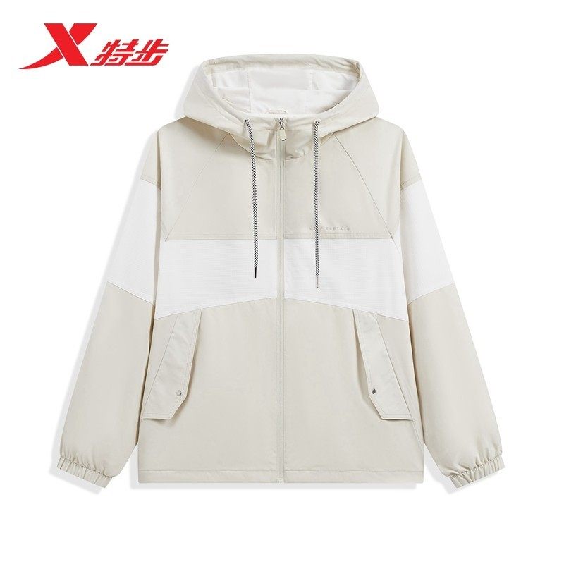 特步运动外套女2025春季新款防风双层风衣连帽女夹克976128120286,淘宝优惠券,粉丝福利购,淘宝优惠卷