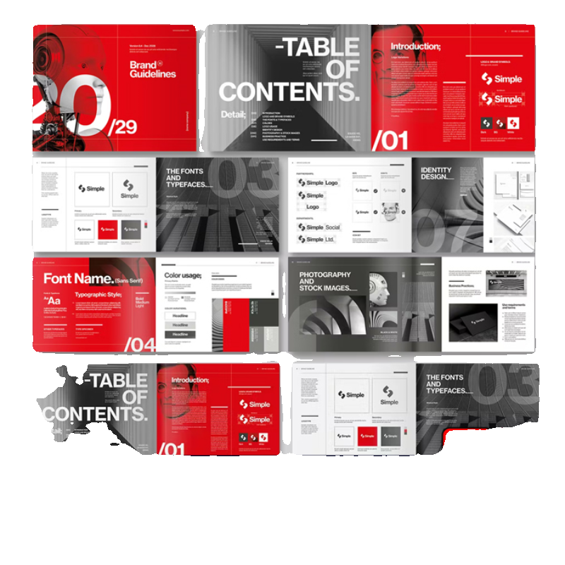 0031现代品牌商业横版宣传画册手册杂志模板排版ID源文件设计模板,淘宝优惠券,粉丝福利购,淘宝优惠卷