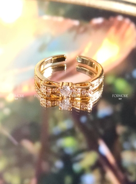 法式复古小众设计感蝴蝶结戒指女轻奢高级感食指戒时尚百搭指环