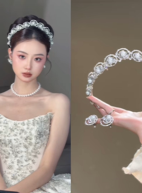 2026新款合金镶钻太阳花皇冠女复古婚礼饰品派对头饰新娘发饰2026