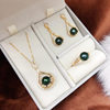 2024 new freshwater real pearl necklace, earrings and ring three-piece feminine fashion set for girlfriend and mother