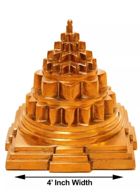 印度国际直邮Panchaloha Maha Meru Yantra 4英寸五大元素 冥想