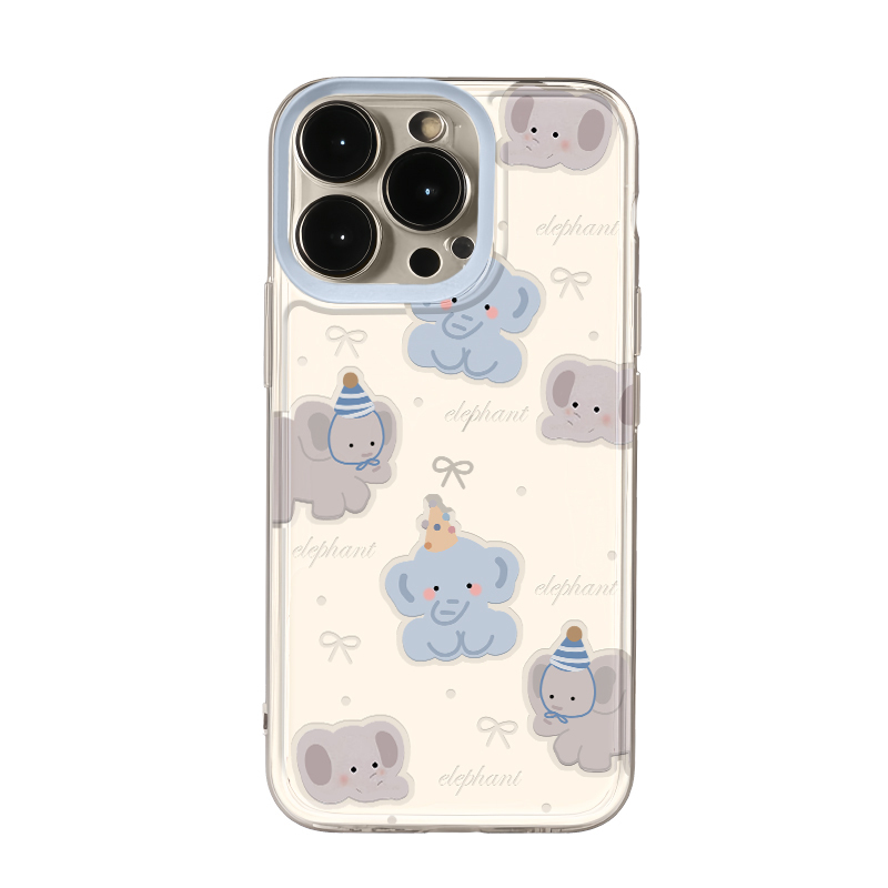 蓝色小象适用苹果15/16手机壳iPhone14promax支架12新款11华为mate60荣耀90可爱vivox100小米13潮oppo创意k70