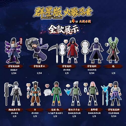 布鲁可火影忍者群星版第四弹4代大战开战宇智波斑鼬人偶正品玩具 - 图1