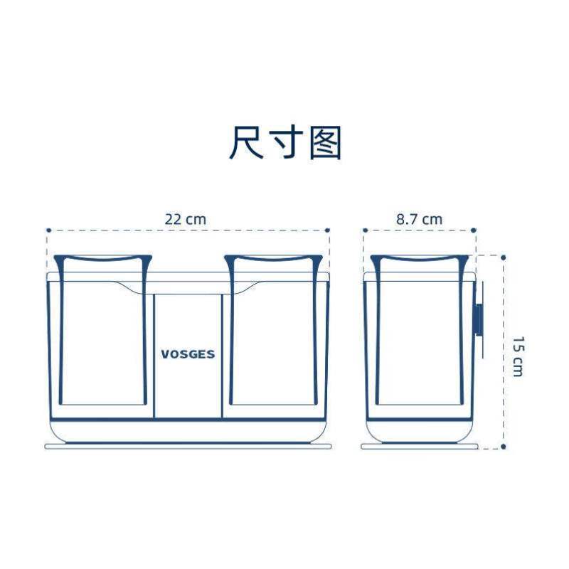 牙刷架子套装多功能台式壁挂免打孔情侣卫生间牙具座漱口杯置物架-图3