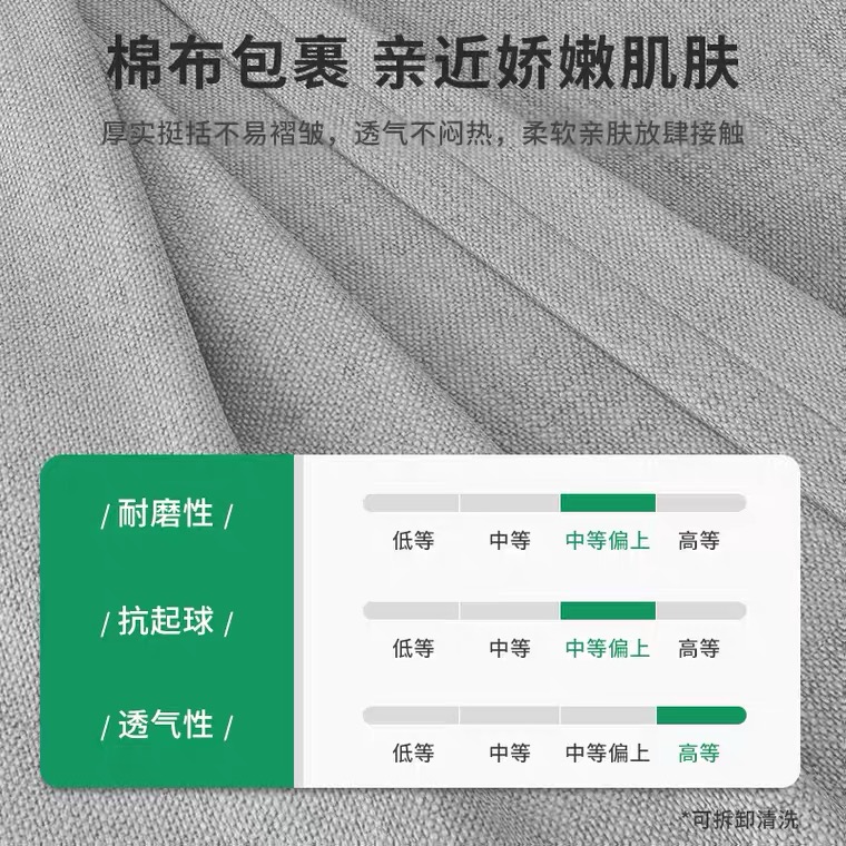 实木布艺沙发茶几组合单人沙发小户型现代简约客厅出租房双人沙发 - 图2