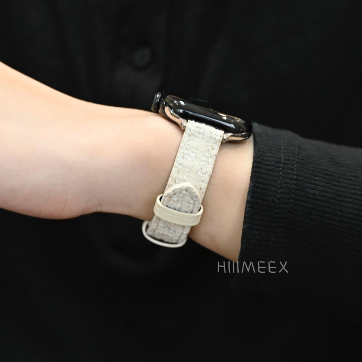 HIIIMEEX适用苹果手表 秋冬iwatch表带小香风山茶花applewatch10苹果表带华为fit3表带小米手环8/9表带
