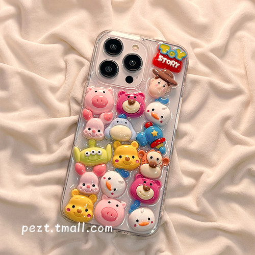 立体网红可爱玩具总动员适用苹果16手机壳超火iphone15promax新款13pro防摔12硅胶15手机套11卡通14pro女13软 - 图0