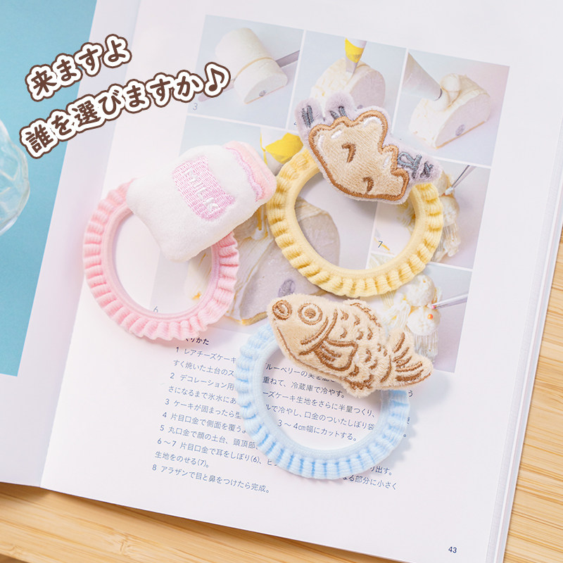 Hapins可爱猫咪食物系列荷叶边弹力发圈夏季糖果色日系时尚发绳,淘宝优惠券,粉丝福利购,淘宝优惠卷