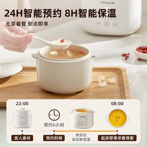 九阳电炖锅宝宝煮粥锅婴儿辅食锅煲汤燕窝电炖盅隔水炖家用烹饪机 - 图2