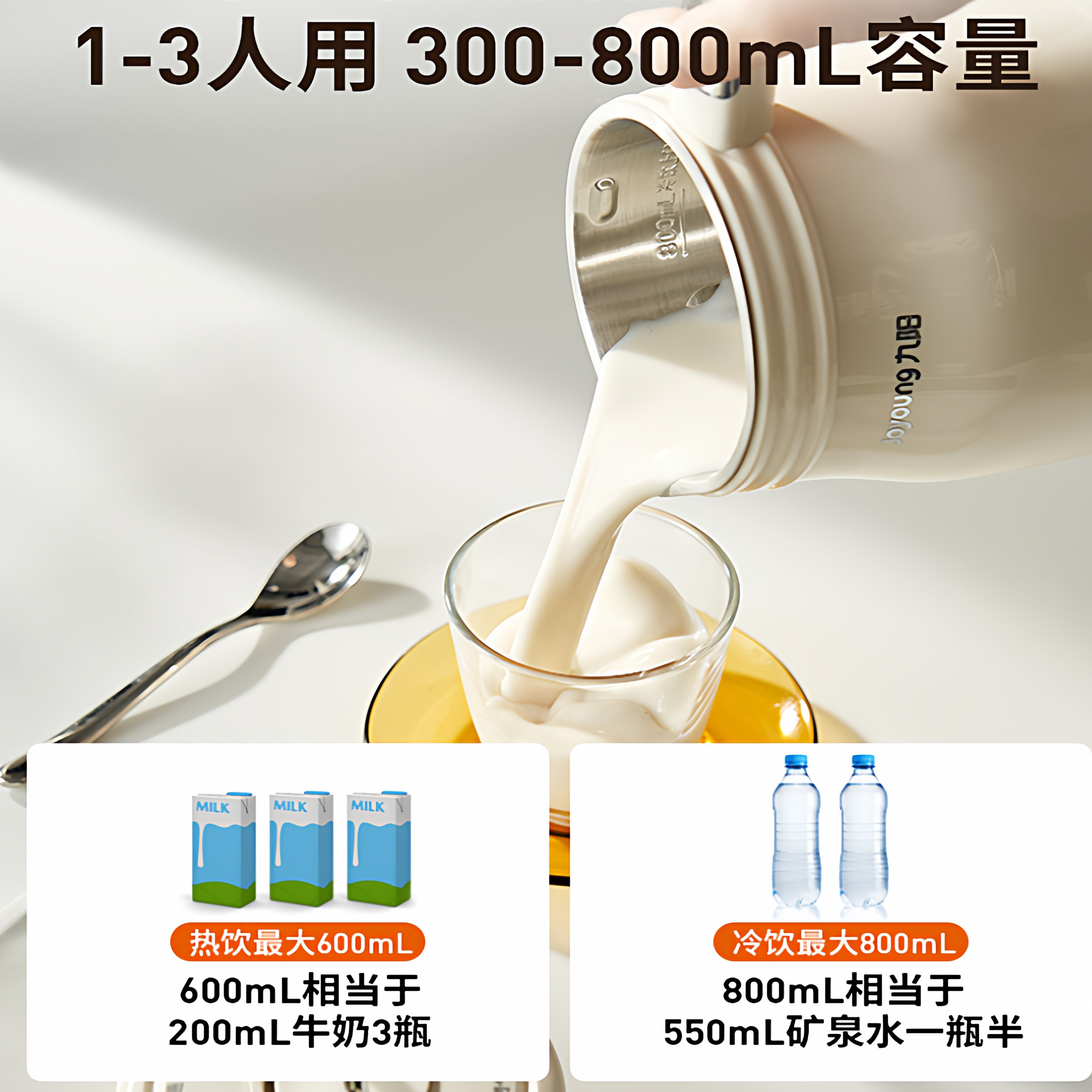 九阳豆浆机1一3人家用全自动免煮轻音破壁机免过滤官方旗舰店d225,淘宝优惠券,粉丝福利购,淘宝优惠卷