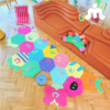 I have all the looks you like. Hexagonal rugs can be put together at will. Original from <Double Insect Personality> in the living room.