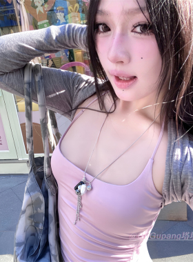 黑色爱心流苏吊坠项链