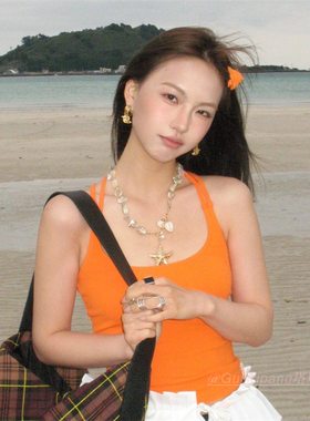 海边度假风贝壳海星珍珠项链