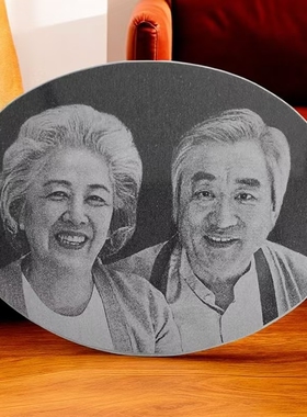 影雕照片人像定制大理石墓碑雕刻纪念父母厂家手工雕刻包邮