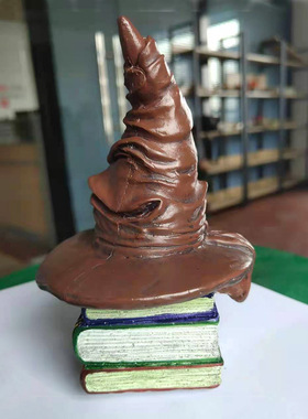 跨境树脂装饰挂件哈利波特有声魔法帽子圣诞树装饰品树脂工艺摆件