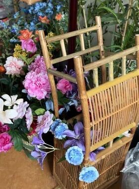 新款传统演出复古编织整套书生背篓竹制宁采臣古代背书箱