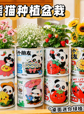 小学生创意礼品手工植物绿植罐头