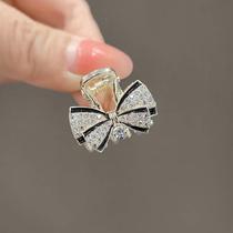 Grip Clip Small girls liveable sea clip delicate butterfly knot mesh red side cute hair clip Cracked Hair fixed clip headwear