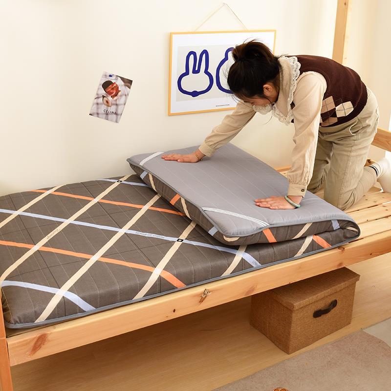 榻榻米床垫0.9X1.9米0.8一二1.0m学生宿舍单人午睡打地铺被可折叠 - 图0