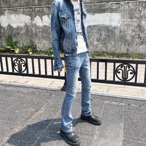纪璇家jeX Cleanfit风格斜纹蓝牛牛仔裤 上身无敌全码现货 - 图3