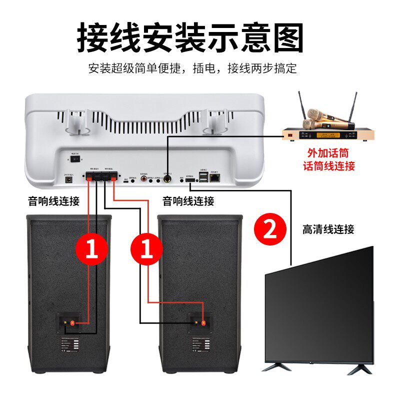 现代家庭ktv套装全套家用影院音响 梦梦电器KTV/卡拉OK音箱