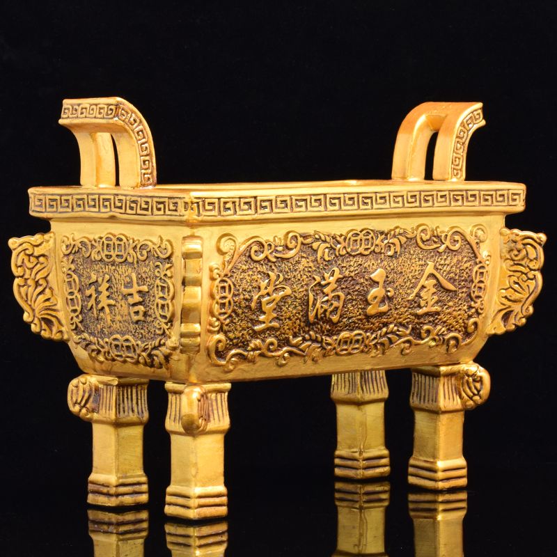 陶瓷有求必应方鼎香炉仿古铜四足方形香炉家用招财进宝供奉插香炉,淘宝优惠券,粉丝福利购,淘宝优惠卷