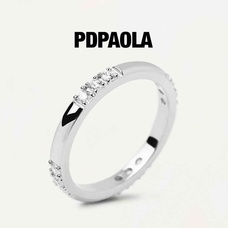 pdpaola食指镀18k金情侣女男尾戒 PDPAOLA海外戒指/指环